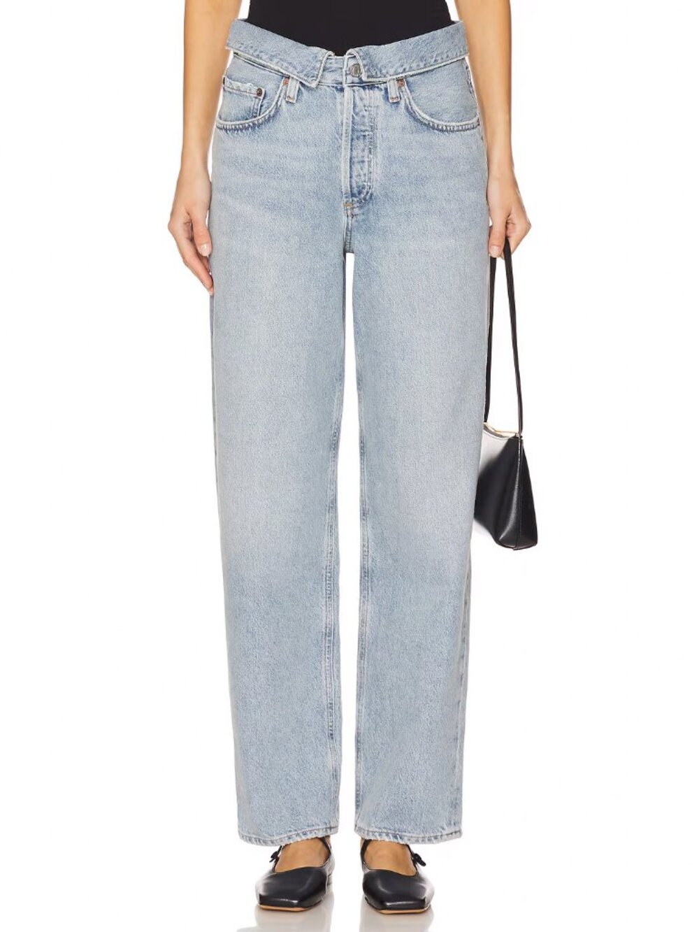 AGOLDE Echo High Rise Taper Jeans Syllable Light Blue Size 29 NEW NWT